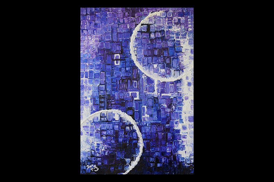 Code003-Construction-of-Two-Worlds-Oil Canvas 36'-x-24'