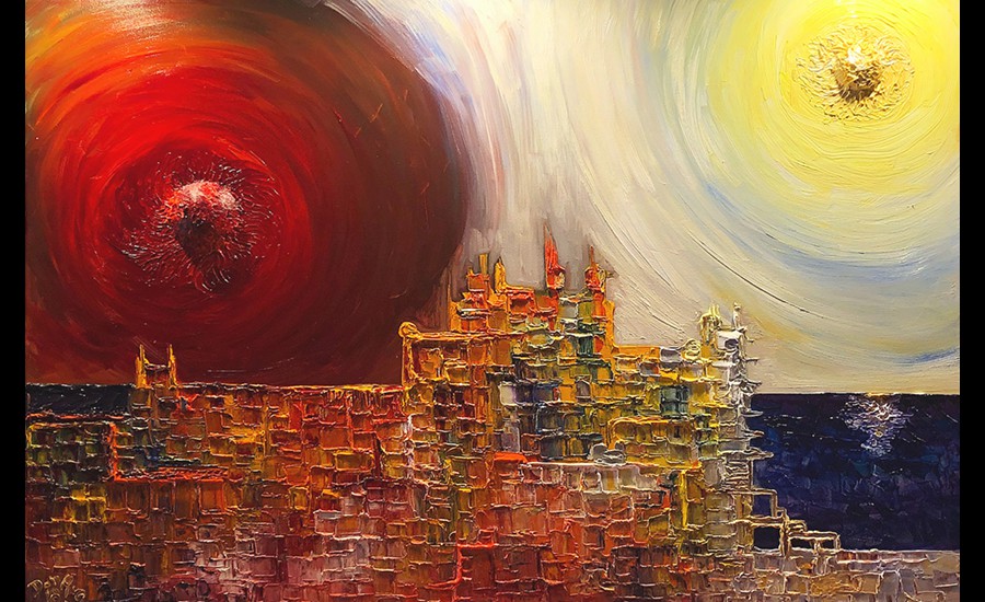 Code 001-Alien-Homeland--Oil-canvas-48'-x-32'